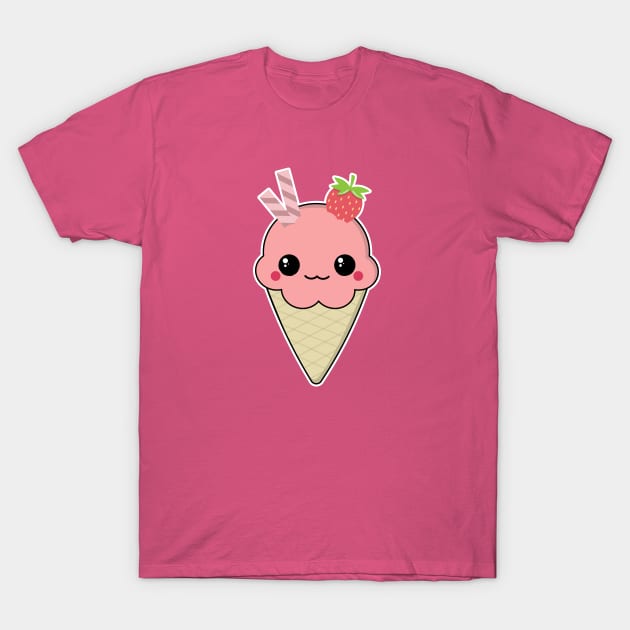 Kawaii Ice Cream T-Shirt by Sasyall